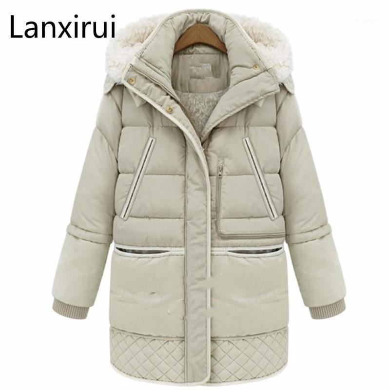 Women' Jackets Autumn And Winter Woman Down Coat Women Hooded Artificial Lamb Wool Zipper Warm Long Coats White Duck, Beige
Women' Jackets Autumn And Winter Woman Down Coat Women Hooded Artificial Lamb Wool Zipper Warm Long Coats White Duck, Beige