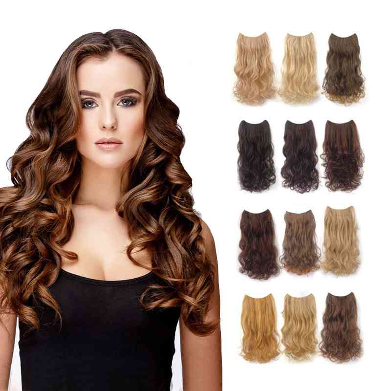 Wig female wig one traceless five clip gradual long curly hair receiving piece, Black
Wig female wig one traceless five clip gradual long curly hair receiving piece, Black