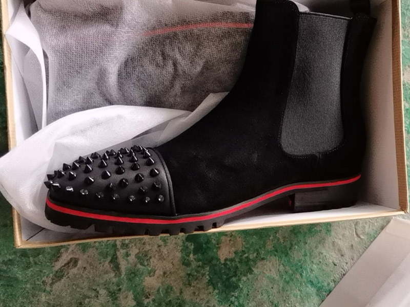 Man Ankle Boots New Red Bottom Men Boot Designer boots Fashion Booties Calfskin reds sole Motorcycle for mens shoe 41-47
Man Ankle Boots New Red Bottom Men Boot Designer boots Fashion Booties Calfskin reds sole Motorcycle for mens shoe 41-47