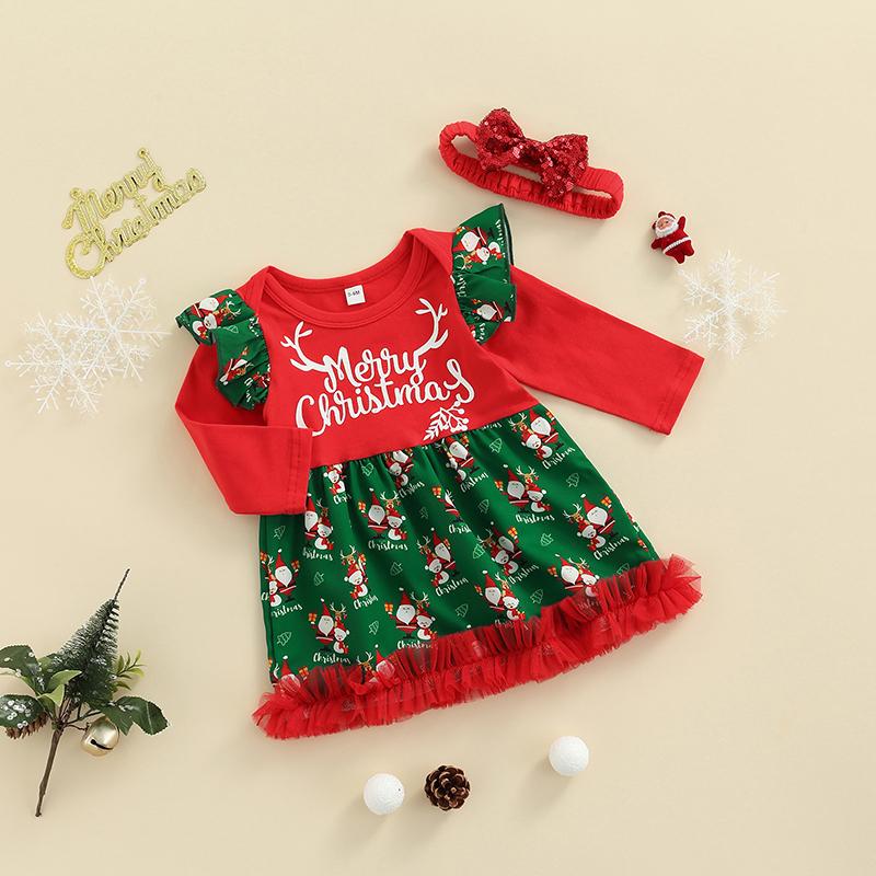 Girl's Dresses Baby Girl Christmas Dress, Sequined Headband Suit, High Waist Long Sleeve Ruffle Round Neck Lace Midi Dress, Red
Girl's Dresses Baby Girl Christmas Dress, Sequined Headband Suit, High Waist Long Sleeve Ruffle Round Neck Lace Midi Dress, Red
