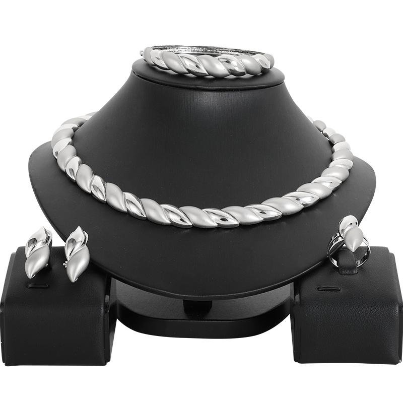 Earrings & Necklace Dubai Silver Color Jewelry Sets For Women Choker Ring Charm African Wedding Bridal Set, As pic
Earrings & Necklace Dubai Silver Color Jewelry Sets For Women Choker Ring Charm African Wedding Bridal Set, As pic