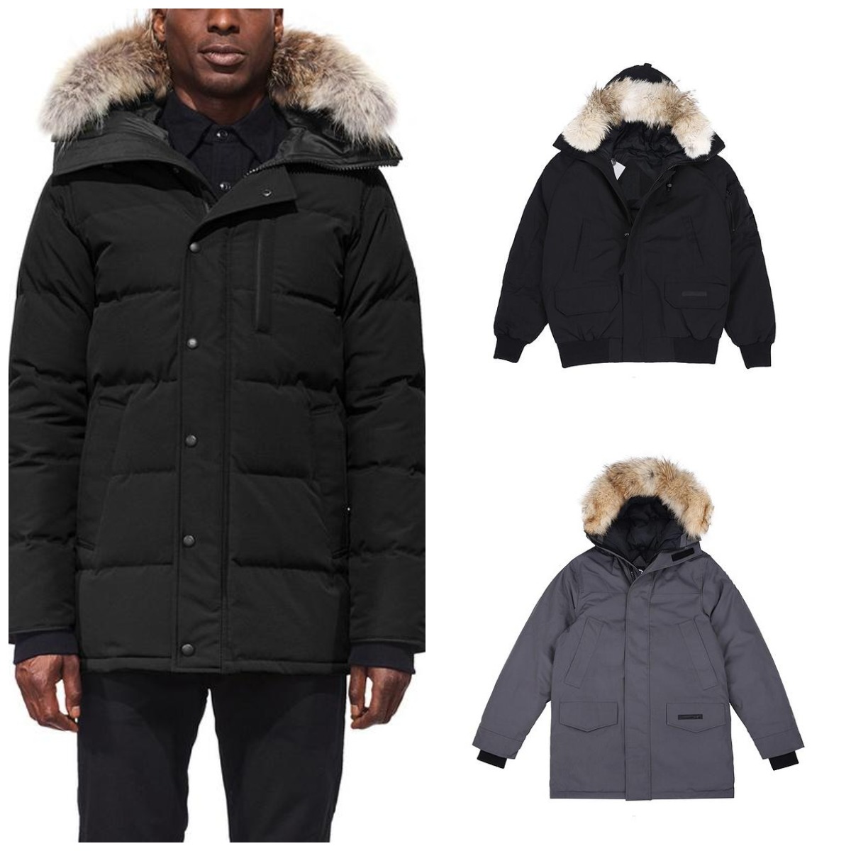 Canada Outerwear Coats men Winter Down Jacket Bomber Jackets Thick Wolf Fur Fluffy Hooded Coat Outdoor Classic maleWindproof Warm Parkas E0401 Size XS, Dustbag
Canada Outerwear Coats men Winter Down Jacket Bomber Jackets Thick Wolf Fur Fluffy Hooded Coat Outdoor Classic maleWindproof Warm Parkas E0401 Size XS, Dustbag