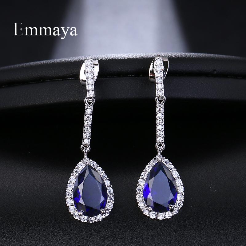 Dangle & Chandelier Emmaya Luxury Water Drop Shape Pave CZ Earring Fashion Female Crystal Earrings With Zircon Wedding Party, Silver
Dangle & Chandelier Emmaya Luxury Water Drop Shape Pave CZ Earring Fashion Female Crystal Earrings With Zircon Wedding Party, Silver