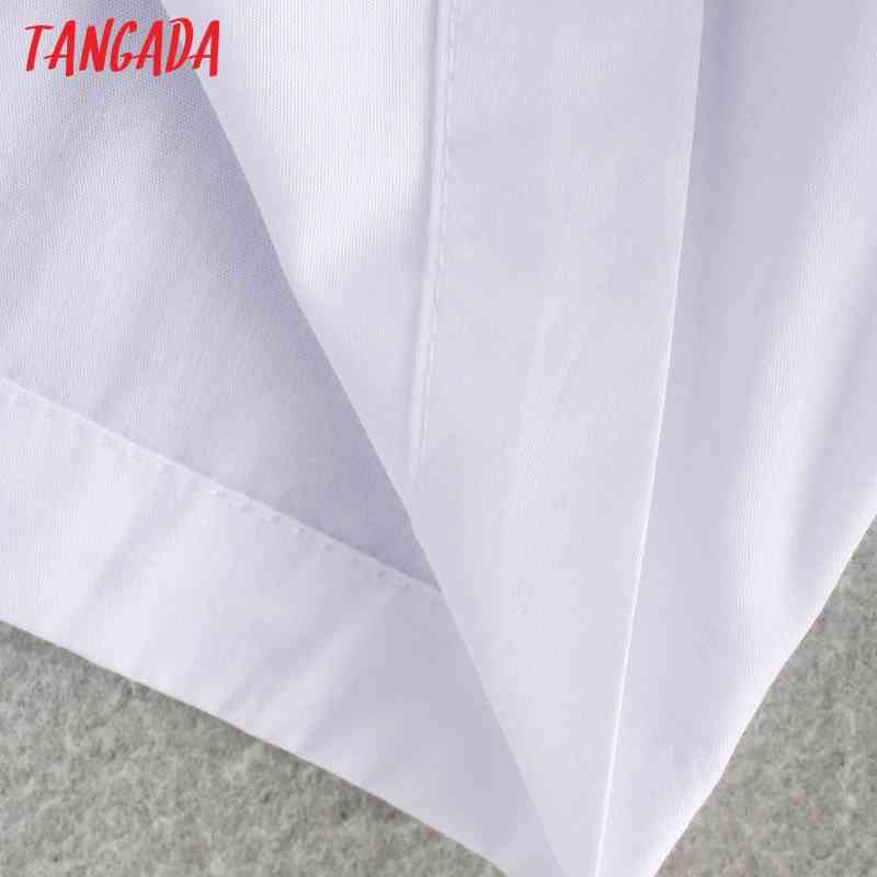 Women Retro White Crop Peter Pan Collar Chic Female Shirt Tops CE122 210416