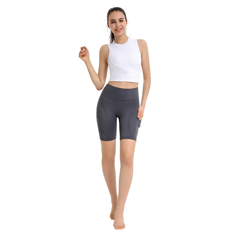 yoga Sleeveless ribbed Fitness Wear Tanks T-Shirt vest shirt women sport stretch tight outer underwear Outdoor Clothes