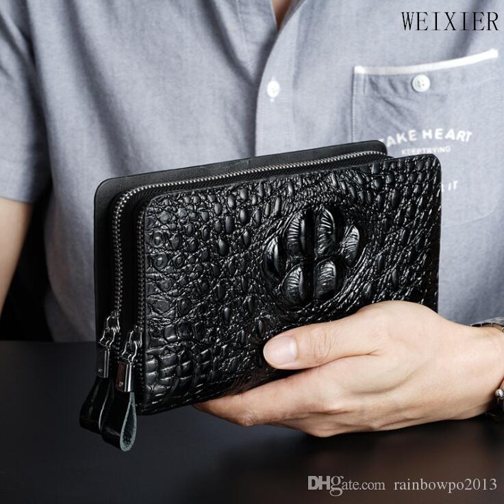 Factory wholesale men bag British alligator long wallet fashion embossed leather business clutch large capacity double zipper storage handbag, Brown(printing box packaging)
Factory wholesale men bag British alligator long wallet fashion embossed leather business clutch large capacity double zipper storage handbag, Brown(printing box packaging)