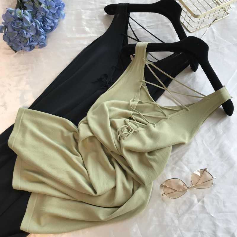 Women Spaghetti Strap Dresses Sexy Split V-Neck Long Knitted Female Sleeveless Bodycon Tank Vestidos 210601, Army green
Women Spaghetti Strap Dresses Sexy Split V-Neck Long Knitted Female Sleeveless Bodycon Tank Vestidos 210601, Army green