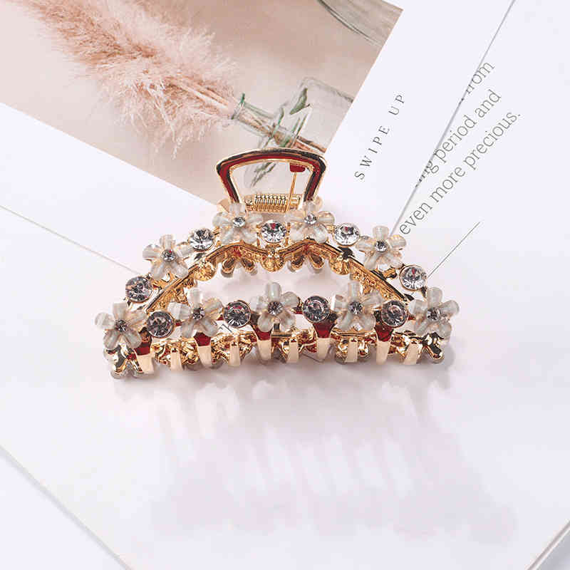 Hair Accessories Jewelry Large pin Grab Clip Bath Fashion Versatile Girl Back of Head Fixed Coil pin Horsetail Net Red pin
