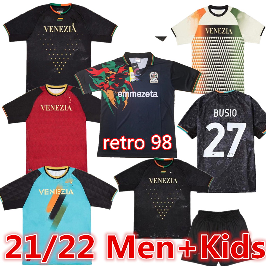 retro 98 21 22 Venezia FC Soccer Jerseys home Black Away White Third Blue 10# ARAMU 11# FORTE Venice BUSIO 2021 2022 MAZZOCCHI 7# FOOTBALL SHIRTS 3rd Adukt Kids Kit Uniforms, Yellow
retro 98 21 22 Venezia FC Soccer Jerseys home Black Away White Third Blue 10# ARAMU 11# FORTE Venice BUSIO 2021 2022 MAZZOCCHI 7# FOOTBALL SHIRTS 3rd Adukt Kids Kit Uniforms, Yellow