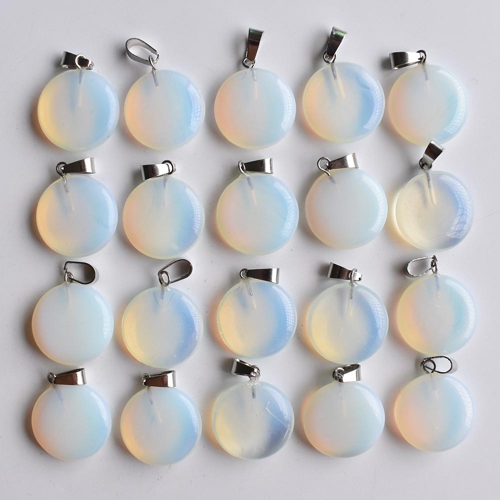 Natural Stone hexagonal prism water drop heart opal Healing Pendants Charms DIY necklace Jewelry Accessories Making