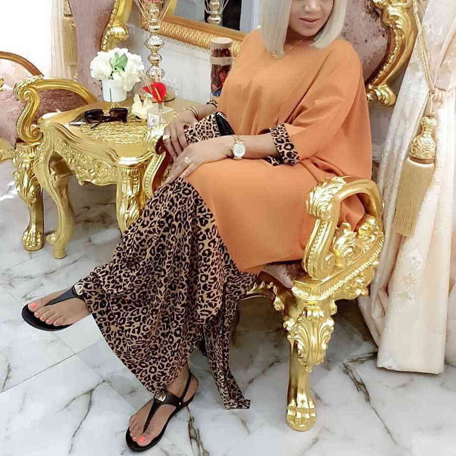 Long Maxi Dress African Dresses For Women Yellow Leopard Print Patchwork Loose Floor Length Elegant Evening Night Party Vestidos 210510