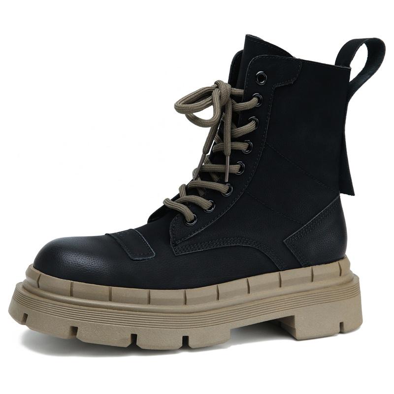 Boots Black White Genuine Leather Punk Style Platform Ankle For Women Autumn Winter Chunky Combat Short Shoes 2022
Boots Black White Genuine Leather Punk Style Platform Ankle For Women Autumn Winter Chunky Combat Short Shoes 2022