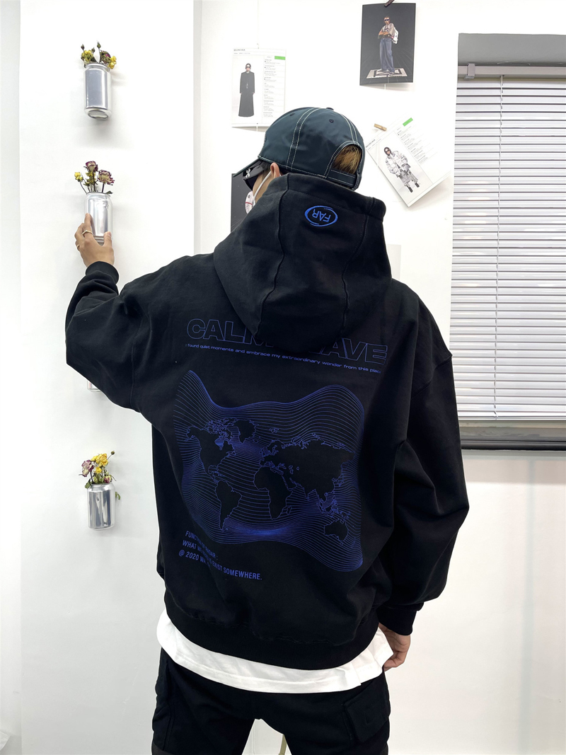 Men Map Printed Hoodies Letter Embroidery Novelty Fleece Hoodie Designer Sweatshirt Men's Fashion Printting Sweatshirts Hip Hop Tops YC, Xf09 black
Men Map Printed Hoodies Letter Embroidery Novelty Fleece Hoodie Designer Sweatshirt Men's Fashion Printting Sweatshirts Hip Hop Tops YC, Xf09 black