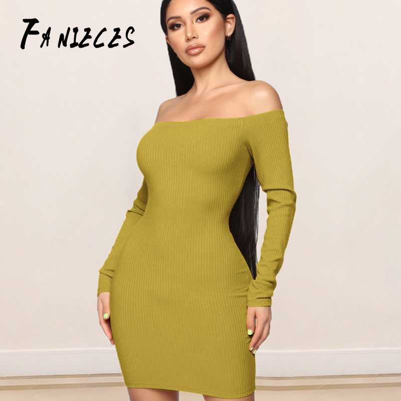 Autumn Sexy Slim short Dress Women Solid Off Shoulder Long Sleeve Slash Neck Bodycon es Mini Party Vestidos 210520, Gray
Autumn Sexy Slim short Dress Women Solid Off Shoulder Long Sleeve Slash Neck Bodycon es Mini Party Vestidos 210520, Gray