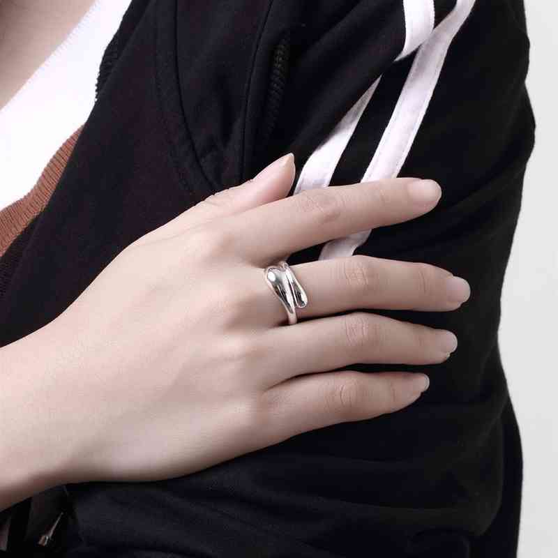 Charm 100% 925 Sterling Silver Water Droplets Bracelet Necklace Earrings Ring Jewelry Set for Women Fashion Party Christmas Gift