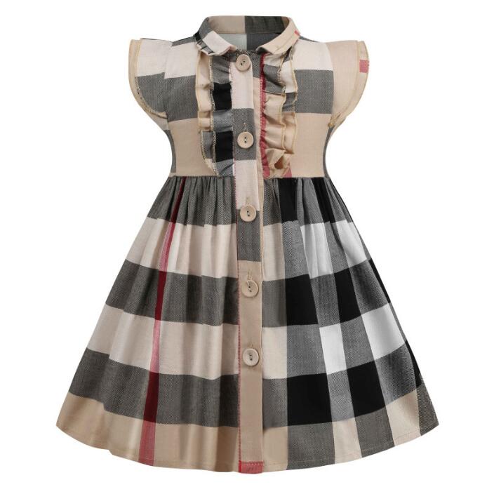 Lovely Girls Summer Princess Dresses Cotton Kids Short Sleeve Dress Children Plaid Skirts Girl Skirt 2-7 Years, As picture
Lovely Girls Summer Princess Dresses Cotton Kids Short Sleeve Dress Children Plaid Skirts Girl Skirt 2-7 Years, As picture