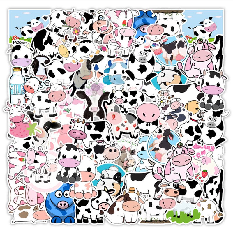 Pack of 50Pcs Wholesale Cute Cartoon Cows stickers For Luggage Skateboard Notebook Helmet Water Bottle Car decals Kids Gifts, Multi-color
Pack of 50Pcs Wholesale Cute Cartoon Cows stickers For Luggage Skateboard Notebook Helmet Water Bottle Car decals Kids Gifts, Multi-color