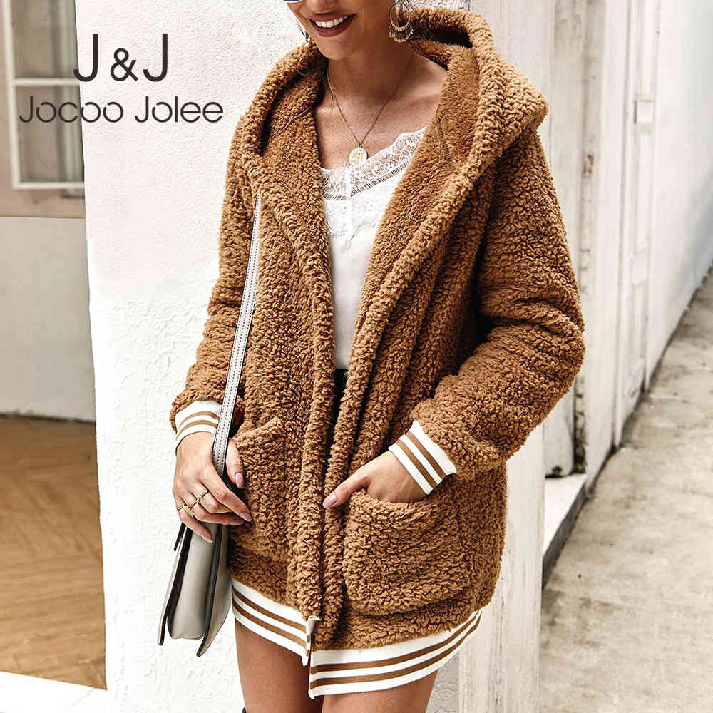 Jocoo Jolee Women Casual Teddy Long Coats Autumn Winter Faux Fur Jackets Pockets Overcoats Plus Size Cardigan Outwear 210518, Gray
Jocoo Jolee Women Casual Teddy Long Coats Autumn Winter Faux Fur Jackets Pockets Overcoats Plus Size Cardigan Outwear 210518, Gray