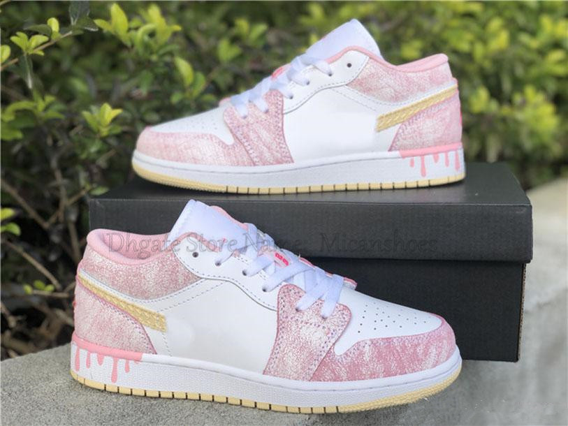 1 Low GS Light Arctic Pink 1s Basketball Shoes Womens Trainers Jumpman Sports Designer Sneakers, No shoes
1 Low GS Light Arctic Pink 1s Basketball Shoes Womens Trainers Jumpman Sports Designer Sneakers, No shoes
