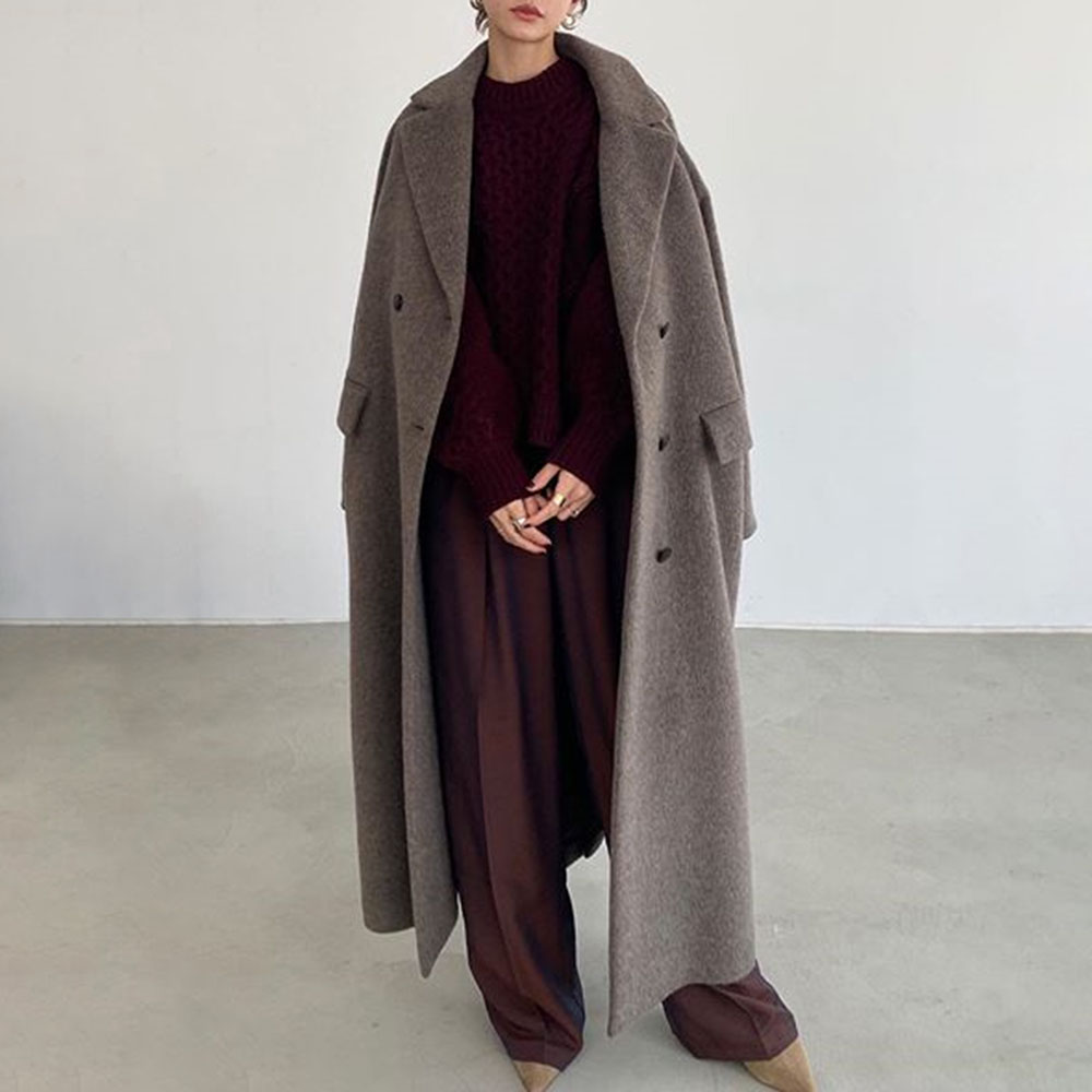 Winter Women Overcoat Long Coat Vintage Solid Office Ladies Double-Breasted Casual Retro Elegant Outwear Female Tops Korean Chic, Dark grey
Winter Women Overcoat Long Coat Vintage Solid Office Ladies Double-Breasted Casual Retro Elegant Outwear Female Tops Korean Chic, Dark grey