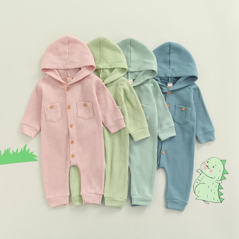 Jumpsuits Autumn Baby Casual Hooded Rompers Girls Boy Plaid Knitted Solid Long Sleeve Single-breasted Pocket Clothes, Blue
Jumpsuits Autumn Baby Casual Hooded Rompers Girls Boy Plaid Knitted Solid Long Sleeve Single-breasted Pocket Clothes, Blue