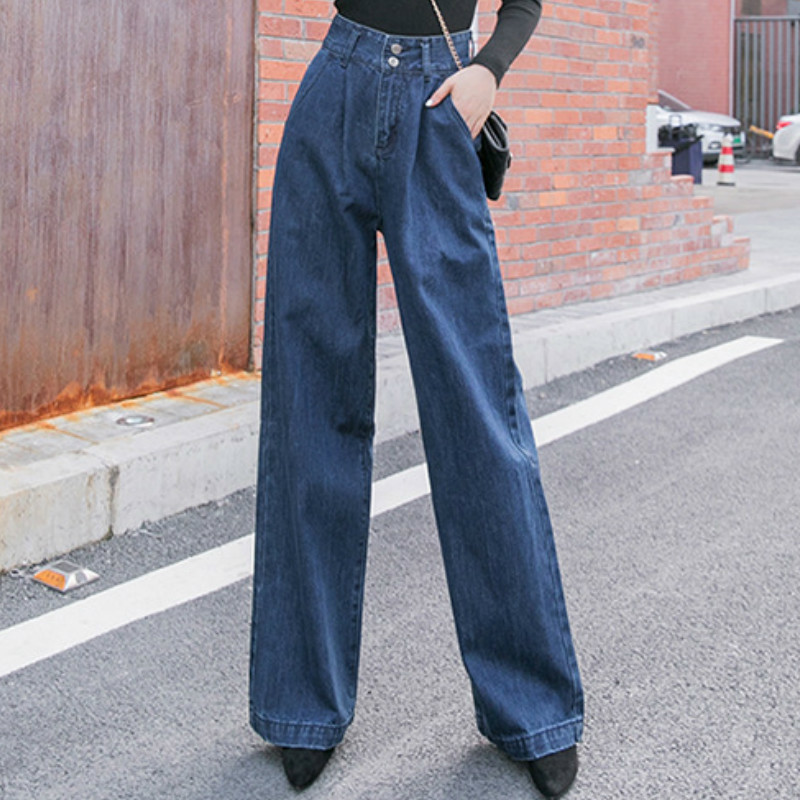 fashion women blue washed wide leg jeans woman high waist pockets denim trousers female casual loose long pants pantalones 210519, Dark blue
fashion women blue washed wide leg jeans woman high waist pockets denim trousers female casual loose long pants pantalones 210519, Dark blue