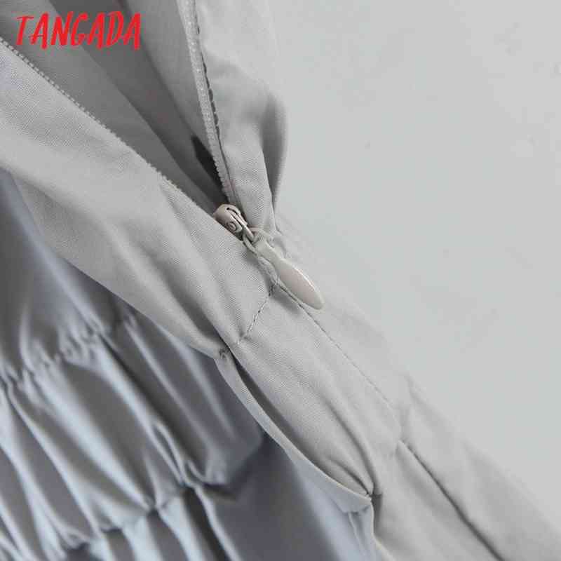 Summer Women Gray Crop Sleeveless Pocket Female Casual Jumpsuit QW79 210416