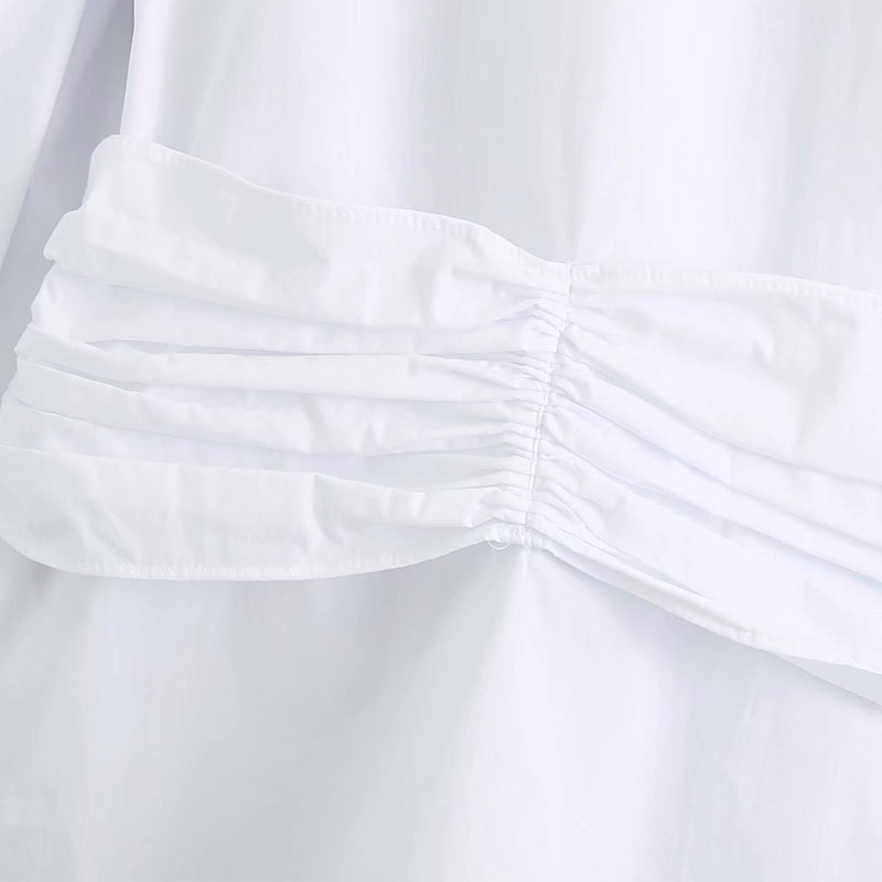 Lapel Single-breasted Long-sleeved Bow-knot Solid Color Chic Female Shirt Korean Style Simple and Personalized Women's Tops 210507