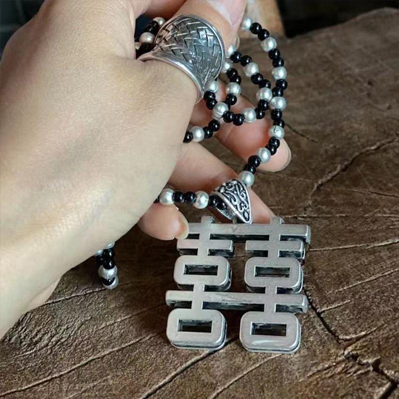 Pendant Necklaces Johnature Tibetan Silver Vintage Original Chinese Character XI 2021 National Trend Necklace Women Metal Hangings
Pendant Necklaces Johnature Tibetan Silver Vintage Original Chinese Character XI 2021 National Trend Necklace Women Metal Hangings