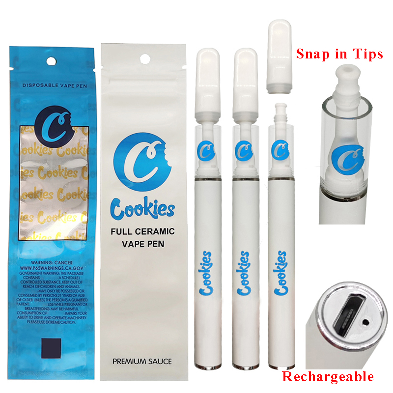 Cookies Vape Pen Disposable E-cigarettes 1.0ml 0.5ml Full Ceramic Cartridge Packaging Bag Starter Kits 290mAh Battery Empty Atomizer Custom Logo Vaporizer Stickers
Cookies Vape Pen Disposable E-cigarettes 1.0ml 0.5ml Full Ceramic Cartridge Packaging Bag Starter Kits 290mAh Battery Empty Atomizer Custom Logo Vaporizer Stickers