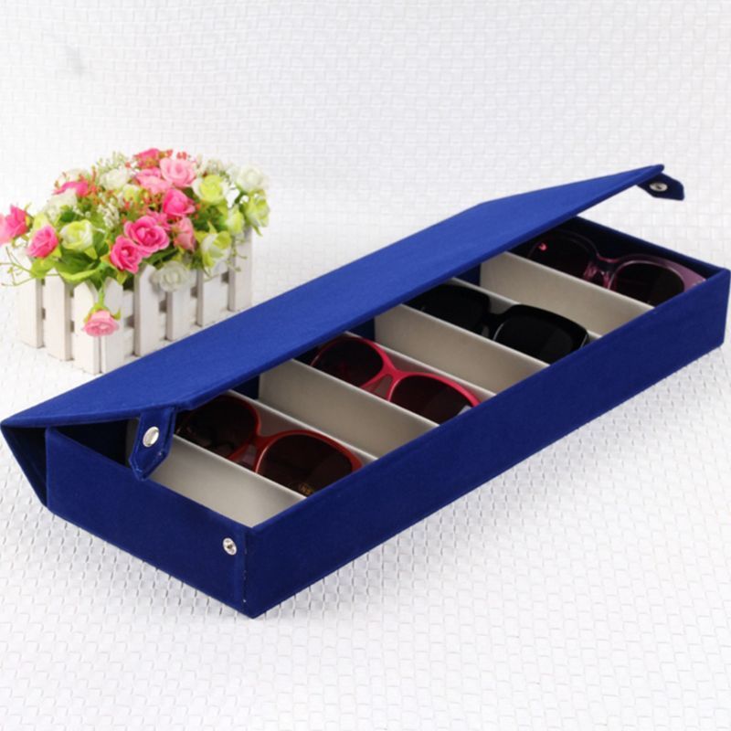 8 Grids Eyeglass Sunglasses Storage Box Display Grid Glasses Stand Case Holder Organizer 201104