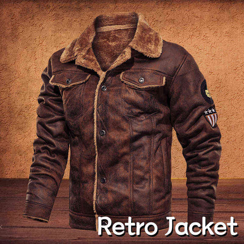 Mens Jackets and Coats Retro Style Suede Leather Jacket Men Leather Motorcycle Jacket Fur Lined Warm Coat Winter Velvet Overcoat 211110, Mgh01 khaki
Mens Jackets and Coats Retro Style Suede Leather Jacket Men Leather Motorcycle Jacket Fur Lined Warm Coat Winter Velvet Overcoat 211110, Mgh01 khaki
