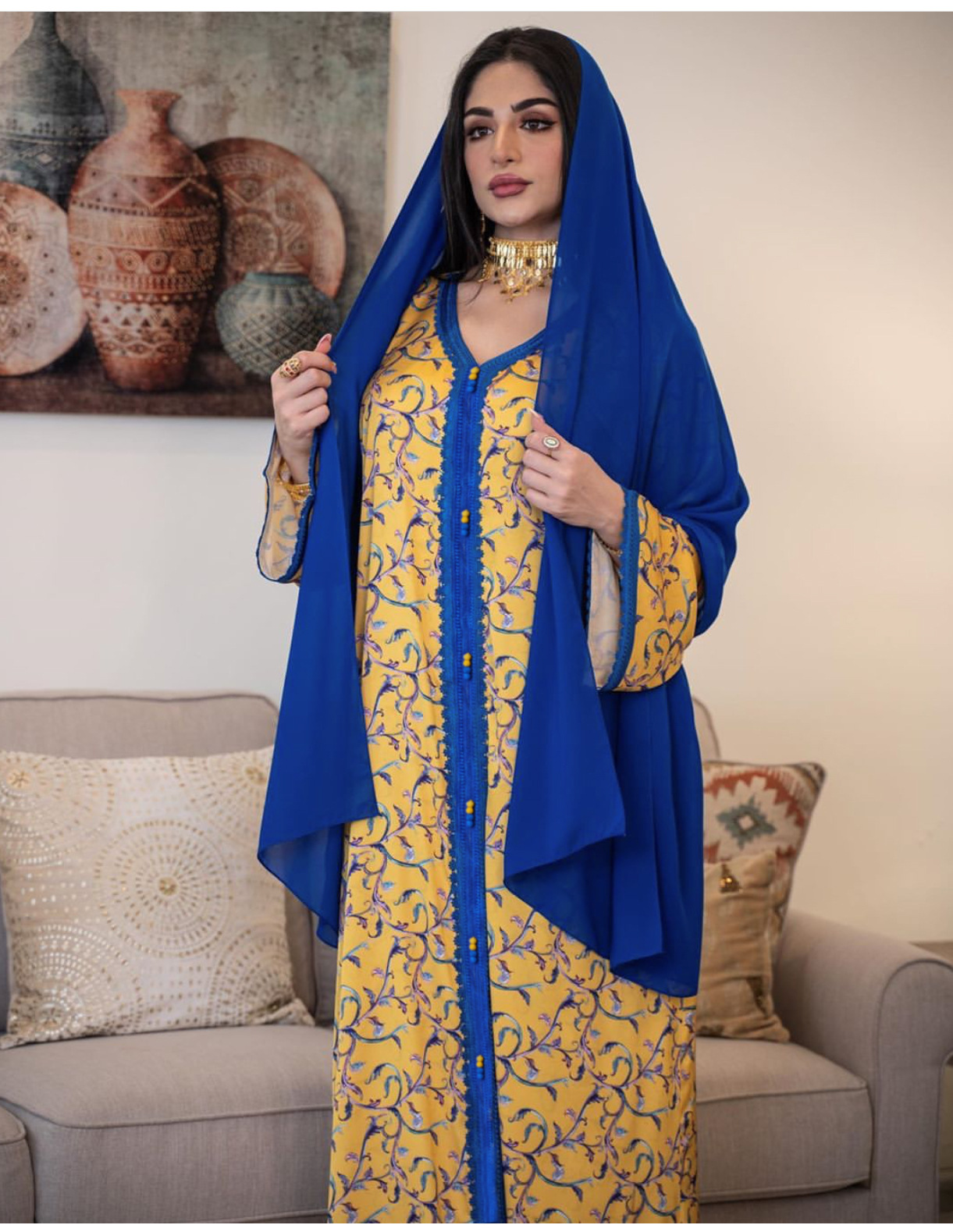 Turkey India Arabic Dress Muslim Women Print Abaya Moroccan Kaftan Party Vestidos Long Robe Islamic Clothing Femme Musulman
Turkey India Arabic Dress Muslim Women Print Abaya Moroccan Kaftan Party Vestidos Long Robe Islamic Clothing Femme Musulman