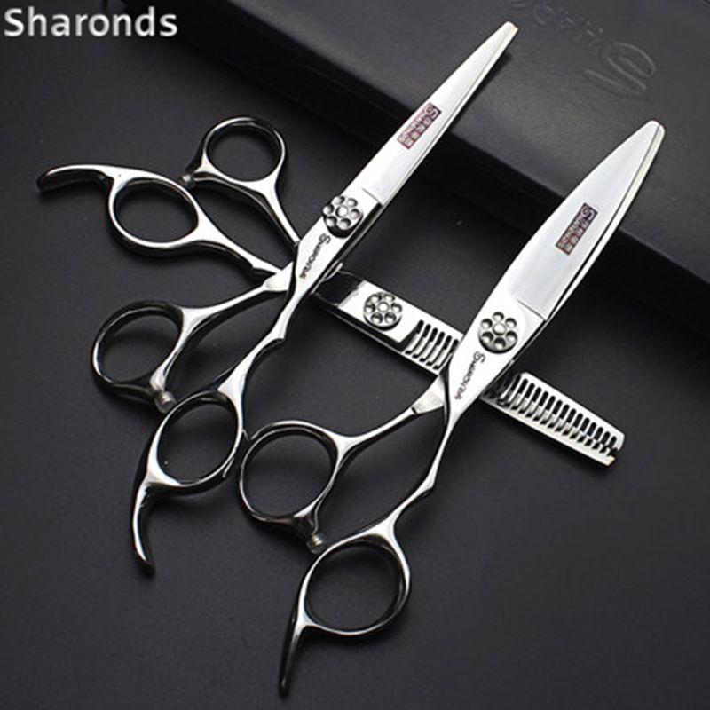 Hair Scissors 6 Inch 7 Japan 440c Professional Barber Shop Warp Cut Special Hairdressing Tool Full Set Haircuts Fine