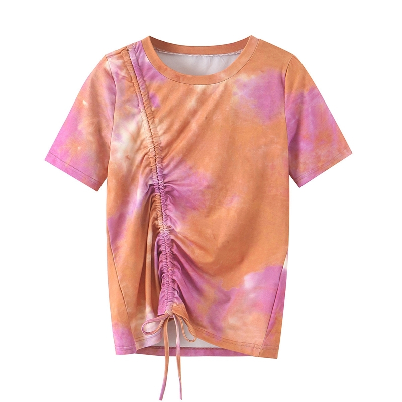 Women Short Sleeve Cotton Pleated T shirts Female Printed Tees Summer O neck Ladies Casaul Street wear Top XZ2505 210525, Pink
Women Short Sleeve Cotton Pleated T shirts Female Printed Tees Summer O neck Ladies Casaul Street wear Top XZ2505 210525, Pink