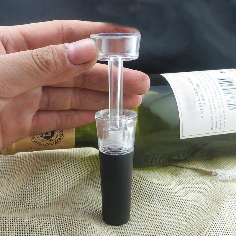 1Pc Red Wine Vacuum Sealed Save Wine Stoppers Sealer Plug Tools Air Pump Stopper Portable Champagne Bottle Preserver