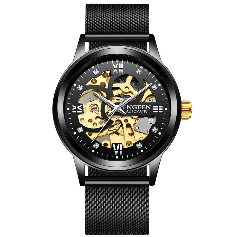 Wristwatches Black Automatic Watches 2021 Fashion Tourbillon Mechanical Men Clock Male Skeleton Mechanische Horloges Men's Watch, Mesh black black
Wristwatches Black Automatic Watches 2021 Fashion Tourbillon Mechanical Men Clock Male Skeleton Mechanische Horloges Men's Watch, Mesh black black