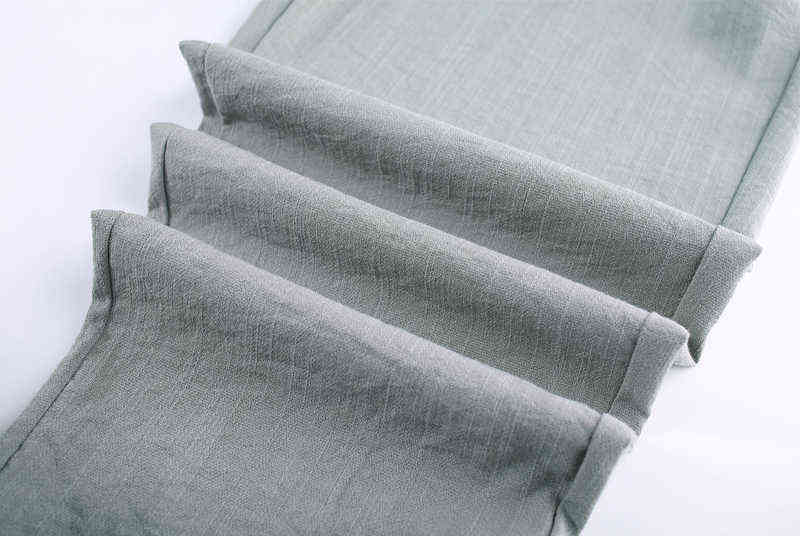 HLBCBG Women Casual Harajuku Spring Summer Plus Size Trousers Solid Elastic Waist Cotton Linen Pants Ankle Length Harem Pants 211112wtt