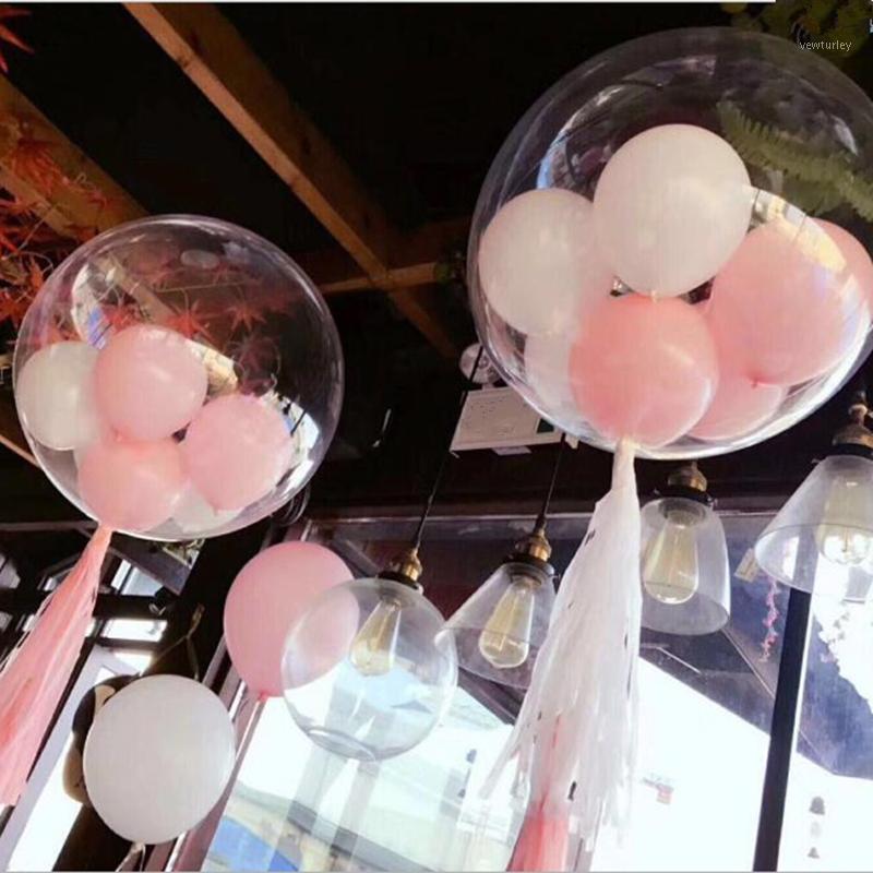 Party Decoration 8pcs 20/24/36inch Transparent Bubble Helium Balloons With 5inch Macaroon Latex Birthday Wedding Ballon
Party Decoration 8pcs 20/24/36inch Transparent Bubble Helium Balloons With 5inch Macaroon Latex Birthday Wedding Ballon