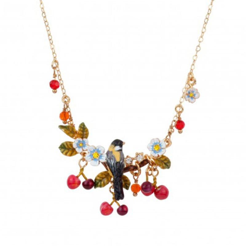 European And American Fashion Trend Hand-painted Enamel Glaze Cherry Orchard Oriole Bird Zircon Necklace Female Jewelry Pendant Necklaces
European And American Fashion Trend Hand-painted Enamel Glaze Cherry Orchard Oriole Bird Zircon Necklace Female Jewelry Pendant Necklaces