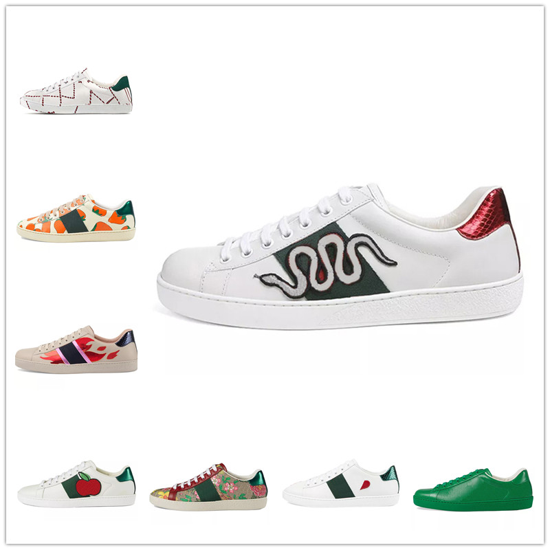 Men Italy Bee Casual Shoes Women White Flat Leather Shoe Green Red Stripe Embroidered Tiger Snake Couples Trainers Des Chaussures, 18
Men Italy Bee Casual Shoes Women White Flat Leather Shoe Green Red Stripe Embroidered Tiger Snake Couples Trainers Des Chaussures, 18