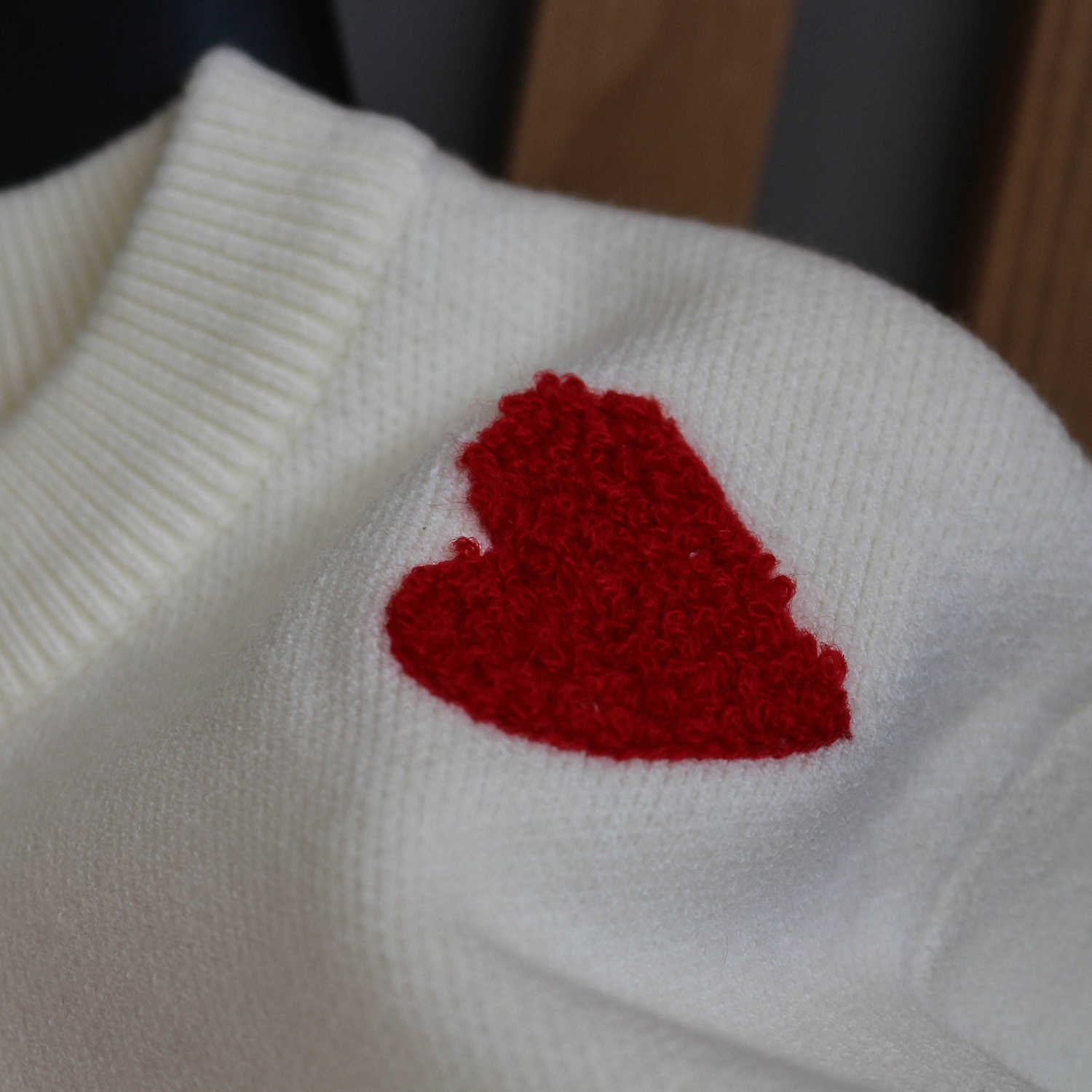 Spring Embroidery Heart Women Sweater O-Neck Kawaii Fashion Pullover Loose Jumper Long Sleeve Knitwear Female C-257 211007