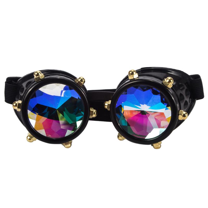 Sunglasses C.F.GOGGLE Vintage Style Colourful Lens Punk Glasses Kaleidoscope Rainbow Crystal Lenses Steampunk Goggles, White;black
Sunglasses C.F.GOGGLE Vintage Style Colourful Lens Punk Glasses Kaleidoscope Rainbow Crystal Lenses Steampunk Goggles, White;black