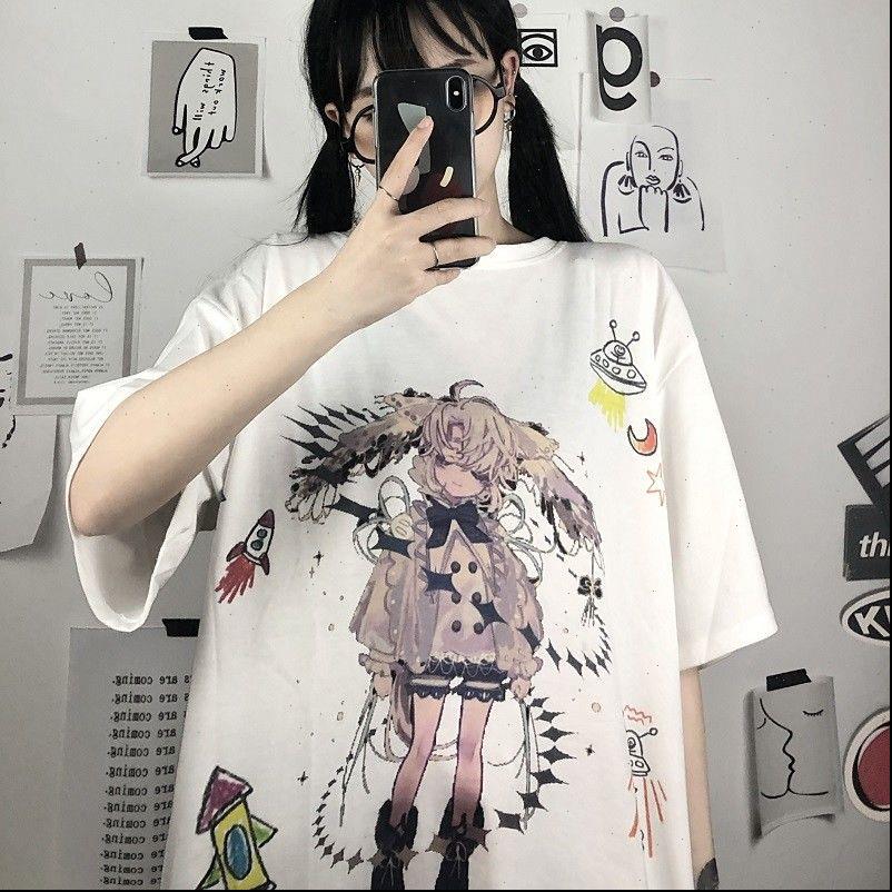 cartoon japanese anime harajuku kawaii womens t shirts streetwear punk summer short sleeve loose plus size clothes swift grunge, White
cartoon japanese anime harajuku kawaii womens t shirts streetwear punk summer short sleeve loose plus size clothes swift grunge, White