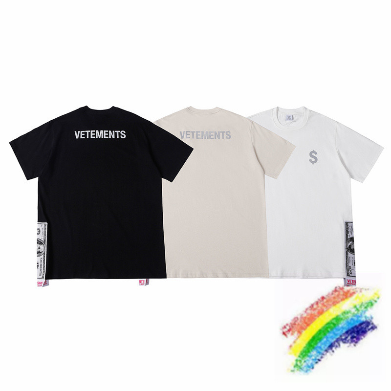 3Colors Reflective Print T-shirt Men Women High Quality Tee Letters Short Sleeve Tops
3Colors Reflective Print T-shirt Men Women High Quality Tee Letters Short Sleeve Tops