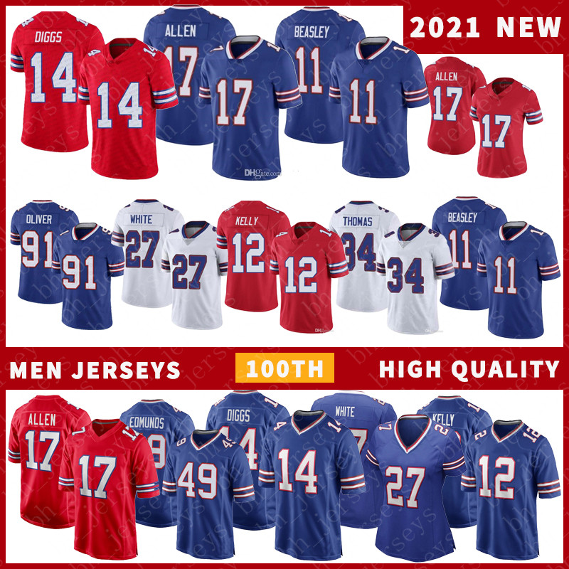 17 Josh Allen Football Jersey 14 Stefon Diggs 49 Tremaine Edmunds 12 Jim Kelly 26 Devin Singletary 27 Tre'Davious White 91 Oliver High quality Stitched, Shown
17 Josh Allen Football Jersey 14 Stefon Diggs 49 Tremaine Edmunds 12 Jim Kelly 26 Devin Singletary 27 Tre'Davious White 91 Oliver High quality Stitched, Shown