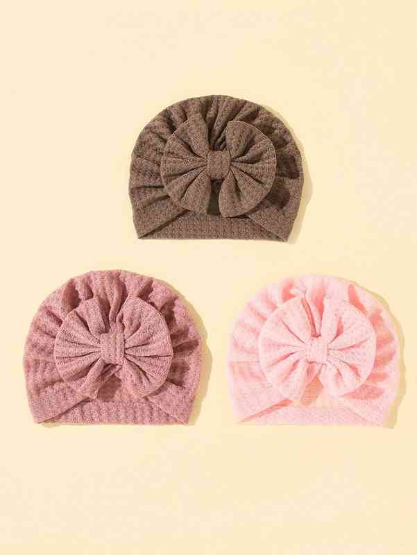 3pcs Baby Bow Knot Decor Hat SHE03