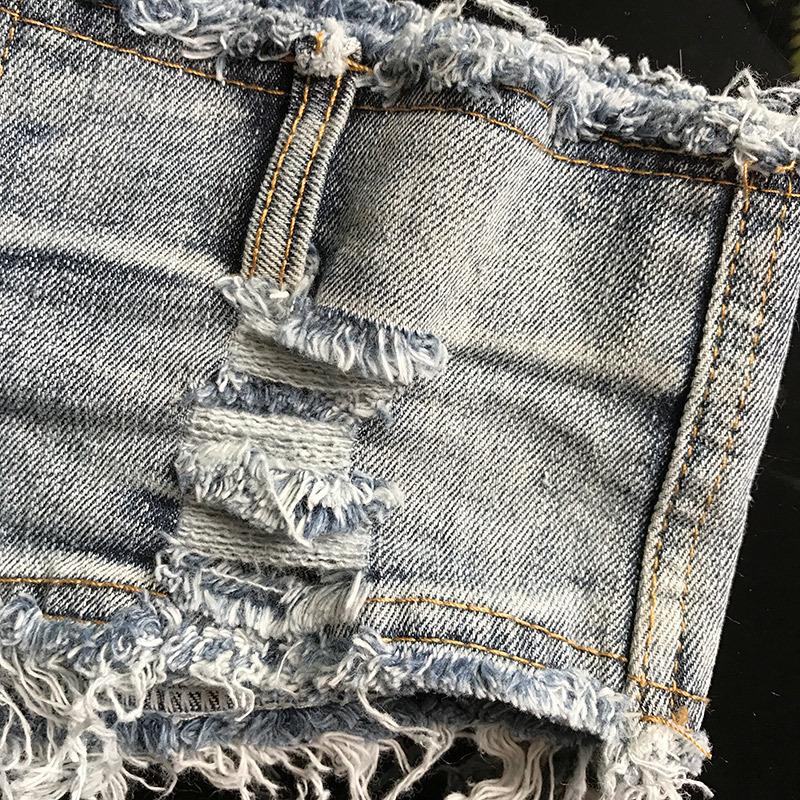 Summer Short Femme Low Waist Thong Jeans For Women Micro Bikini Mini Sexy Womens Denim Shorts Night Clubwear Blue Women's