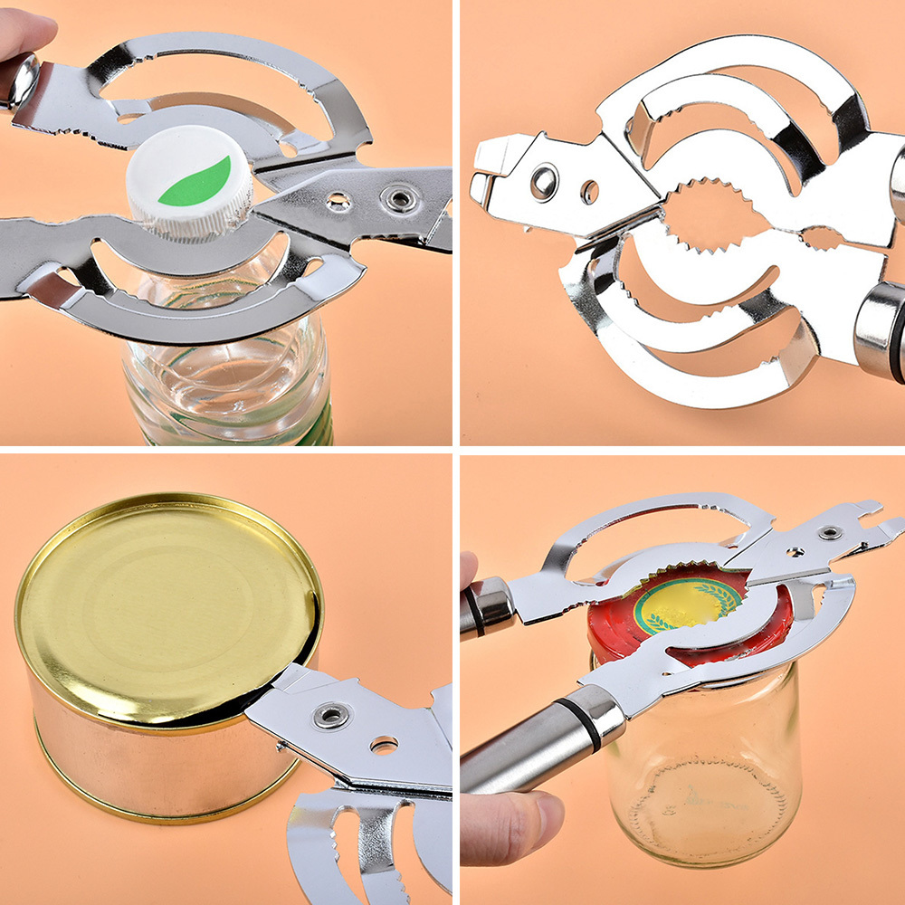 Multifunction Can Opener Stainless Steel Manual Bottle Opener Kitchen Gadget For Canned Fruit Canned Beef Canned Chicken
