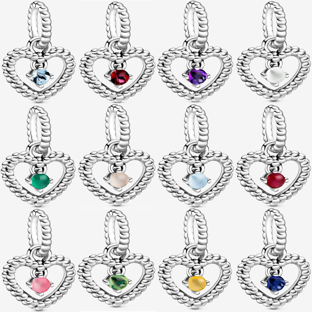 Real 925 Sterling Silver 12 months Beaded Heart Dangle Fit pandora Bracelet Necklace Pendant Charm DIY Jewelry
Real 925 Sterling Silver 12 months Beaded Heart Dangle Fit pandora Bracelet Necklace Pendant Charm DIY Jewelry
